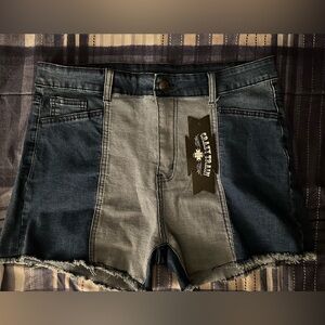 NWT Crazy Train Jean Shorts